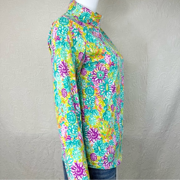 IBKÜL Lilli Mock Neck Long Sleeve UPF 50+ Cooling Quarter Zip Sun Shirt - Picture 10 of 16